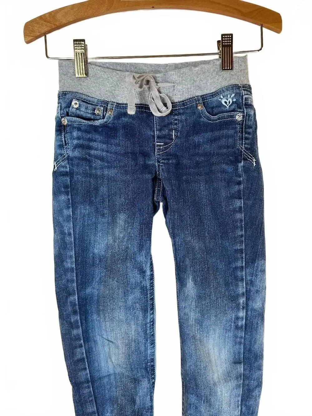 JUSTICE Girl’s Drawstring Cuffed Jeans / Size: 6R